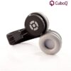 CuboQ Wireless Noise Cancelling Headphones Over Ear – Bluetooth Headphones, Stereo , Built‑in Mic, 6h Playtime, USB Rechargeable, Adjustable Padded Headband, for Music, Calls, Travel, Home Use – Black