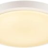 SLV LED Ceiling Light Panel Downlight AINOS 21W – 1430lm IP44 Aluminium 3000K Warm White Outdoor/Indoor Fixture for Garden, Entrance, Bathroom, Kitchen & Living Room [Energy Class A+]