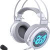 Newskill Gaming Headset with Microphone Kimera V2 Ivory – 7.1 Surround Sound, Compatible with PC, PS4 & PS5, RGB LED Backlight, Wireless, Fast Charging, Ideal for Gamers & Streaming, Ivory White