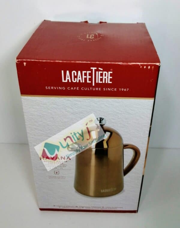 Unityj Uk Kitchen Appliances La Cafetière Havana Copper Stainless Steel Double Walled Cafetière, Eight Cup 916