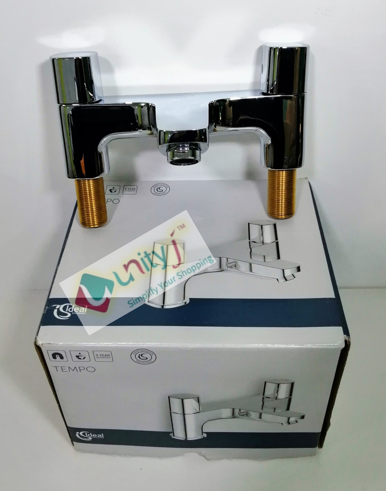 Unityj Uk Bath Ideal Standard Tempo Dual Control Bath Mixer Tap B0730AA, Chrome 103 Unityj Uk Bath Ideal Standard Tempo Dual Control Bath Mixer Tap B0730AA, Chrome 103