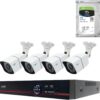 PNI House CCTV Camera System with Hard Drive PTZ1500 – 5MP 4 Outdoor Indoor Cameras 4CH DVR 1TB HDD 40m Night Vision IP66 Waterproof Remote Viewing for Home Office Retail Store Warehouse Garage Farm Security