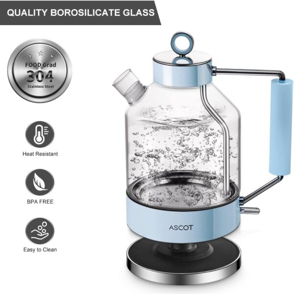 Unityj Uk Kitchen Appliances ASCOT Electric Kettle, Glass Electric 1 1815