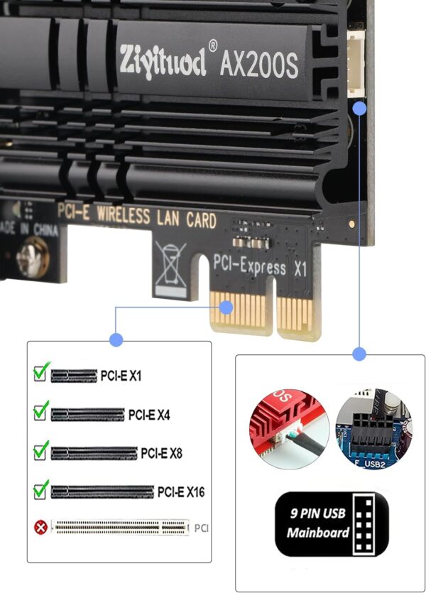 Unityj Uk Computers WiFi 6 PCIe Card 6 1653