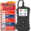 iKiKin OBD2 Diagnostic Scanner – Professional Car Code Reader for Mechanics, DIY Car Owners, Auto Repair, Garage, Workshop – Full OBDII Functions, Error Memory Reading, Real-Time Data, I/M Readiness, EVAP & O2 Sensor Test, Battery Voltage Check – Universal Compatibility, Black