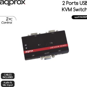 Unityj Uk Computers APPROX VGA USB KVM Switch 1945