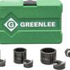 Greenlee Manual Knockout Set 7235BB – Slug-Buster 1/2″ to 1-1/4″ Hole Punch Kit for Electricians, Construction Sites & Workshop Use, Works with KRW-1 Ratchet Wrench, Punches Steel, Aluminum, Copper, Plastics, with Carry Case