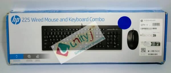 Unityj Uk Computers HP 225 Wired Mouse And Keyboard Combo 2171