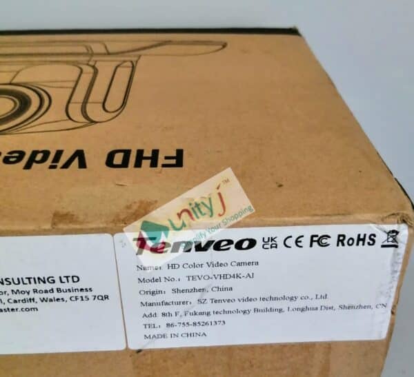 Unityj Uk Computers Tenveo 4K PTZ Camera Auto Tracking AI Gesture Control 5 2141
