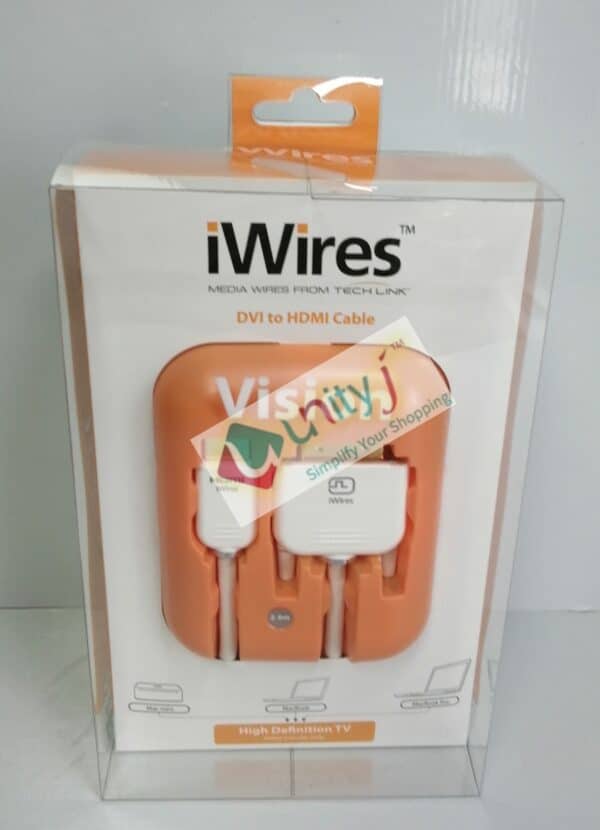Unityj Uk Computers IWires HDMI To DVI D Dual Link Premium Cable 2M White 2261