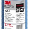 3M Professional Masking Tape 2090 – Pack of 12 rolls, 18 mm × 50 m – Blue, UV Stable Water-Resistant Multi-Surface Painter’s Tape for Professionals & DIY, Indoor & Outdoor Painting & Decorating on Windows, Woodwork, Glass, Metal, Tiles & Plastic, Clean Removal