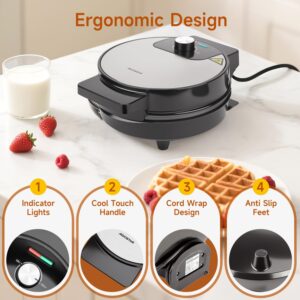 Unityj Uk Kitchen Appliances Aigostar Round Waffle Maker 5 2217