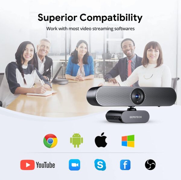 Unityj Uk Computers DEPSTECH 4K Webcam With Microphone 2 2283