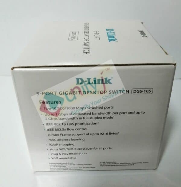 Unityj Uk Computers D Link DGS 105B 5 Port Gigabit 3 2303