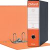 Esselte A4 Lever Arch File Oxford, Pack of 6– Orange 8cm Spine, Durable Cardboard Construction, Metal-Reinforced Edges, Large Spine Label & Lever Mechanism for Office & Home Filing 390783200