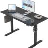 Agilestic Electric Standing Desk Black 100×60 cm – Adjustable Sit Stand Workstation 72–116 cm Height Range, Quiet Motor with Memory Buttons, Anti‑Collision, Dual Hooks, FSC Splice Board, T‑Frame Steel Legs, 70 kg Load, Easy Assembly for Home Office