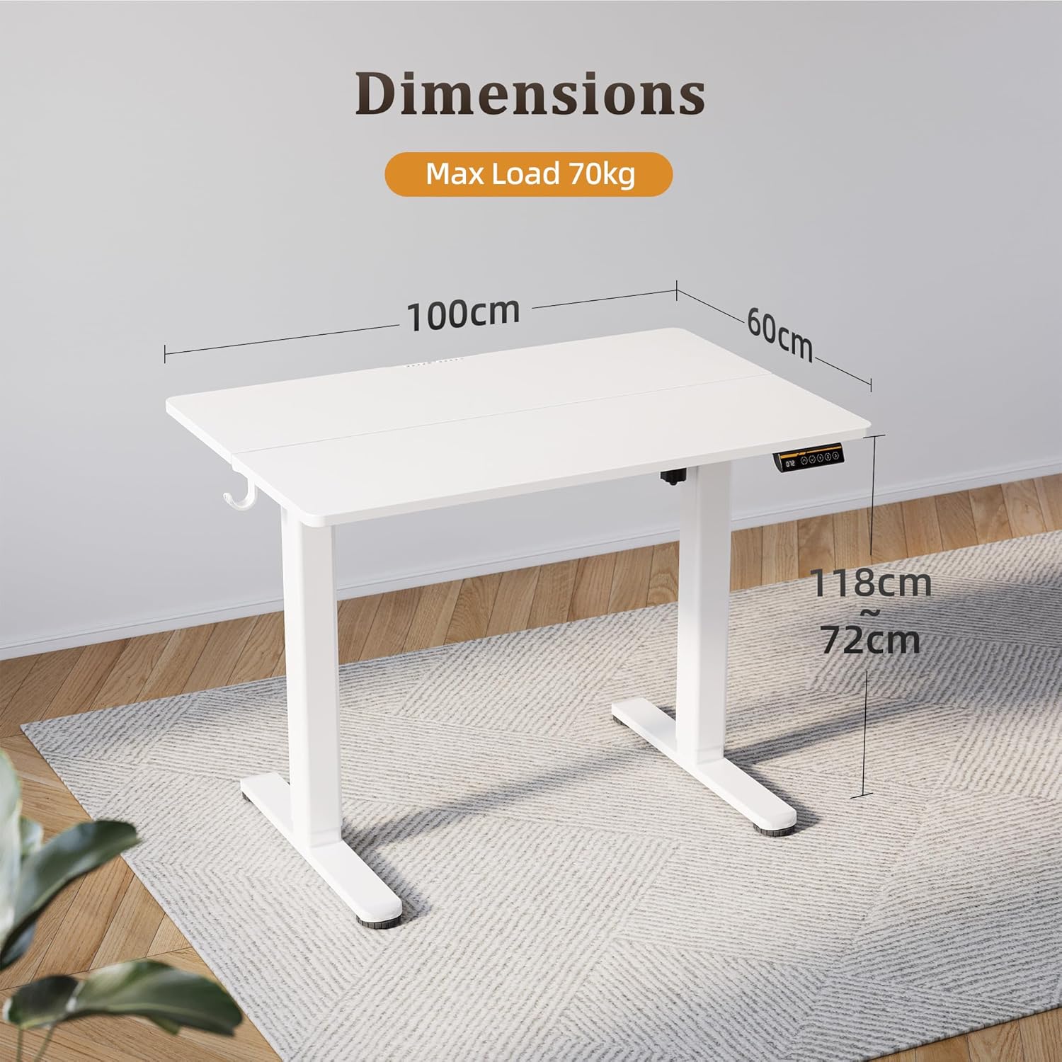 Unityj Uk Computers CLAiKS Electric Standing Desk White 2 2380 Unityj Uk Computers CLAiKS Electric Standing Desk White 2 2380