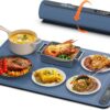 iTRUSOU Electric Food Warming Mat Full‑Surface Tray – 57×39 cm Rollable Silicone Heater with 3 Temp Levels (60°C/80°C/100°C), Fast Heating, Auto Shut‑Off, Easy Clean, Portable Food Warmer for Buffet, Kitchen, Party, Everyday Use